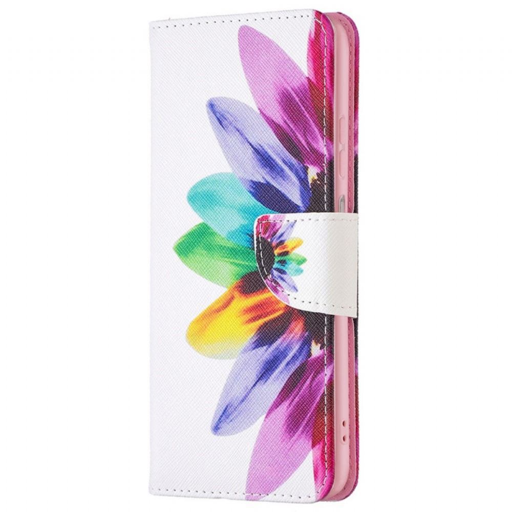 Flipové Pouzdro Na Samsung Galaxy M23 5G Květina Akvarelu