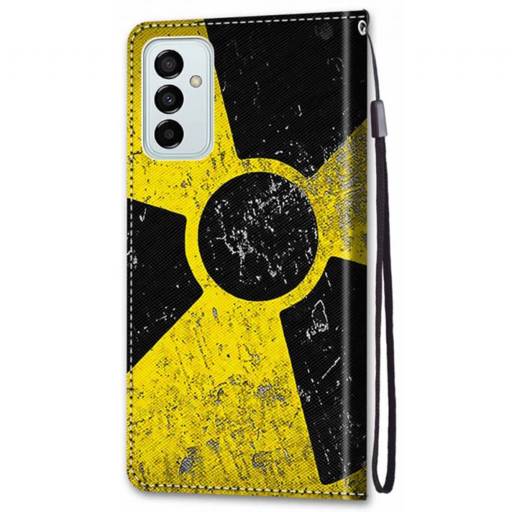 Flipové Pouzdro Na Samsung Galaxy M23 5G Na Lana Nebezpečí Lanka