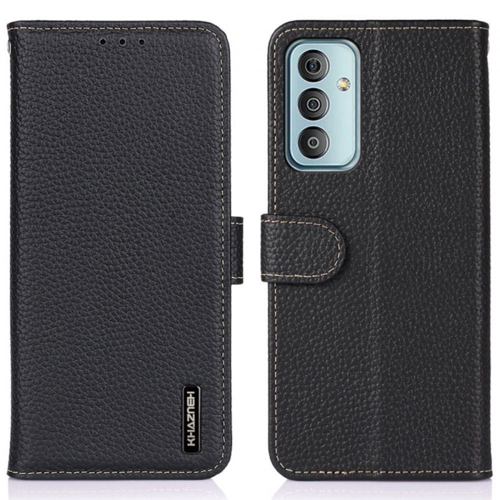 Flipové Pouzdro Na Samsung Galaxy M23 5G Originální Kůže Khazneh Litchi