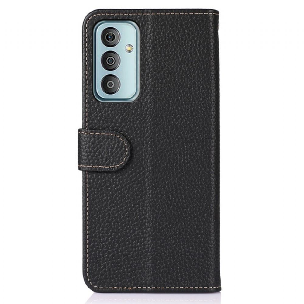 Flipové Pouzdro Na Samsung Galaxy M23 5G Originální Kůže Khazneh Litchi