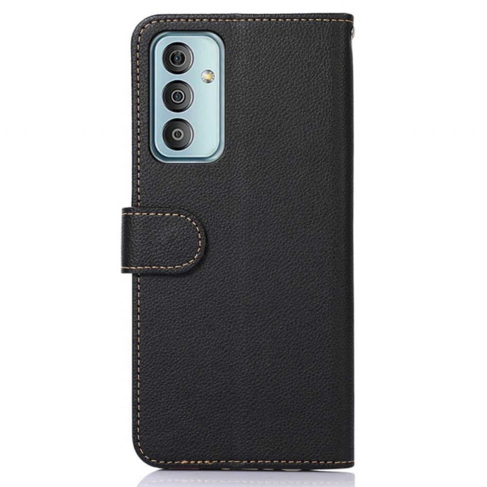 Flipové Pouzdro Na Samsung Galaxy M23 5G Rfid Khazneh Ve Stylu Liči