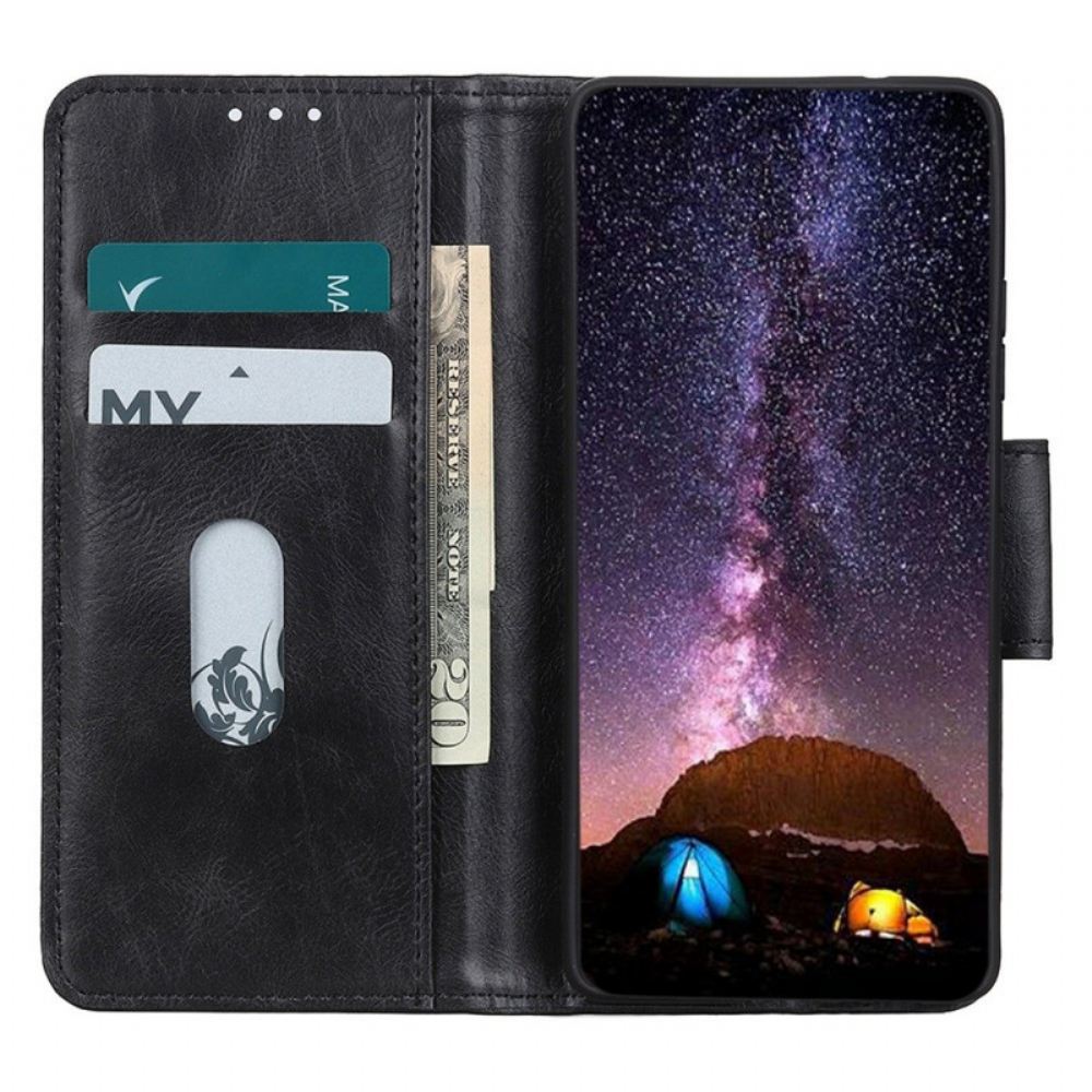 Kožené Pouzdro Na Samsung Galaxy M23 5G Oboustranná Spona S Koženým Efektem