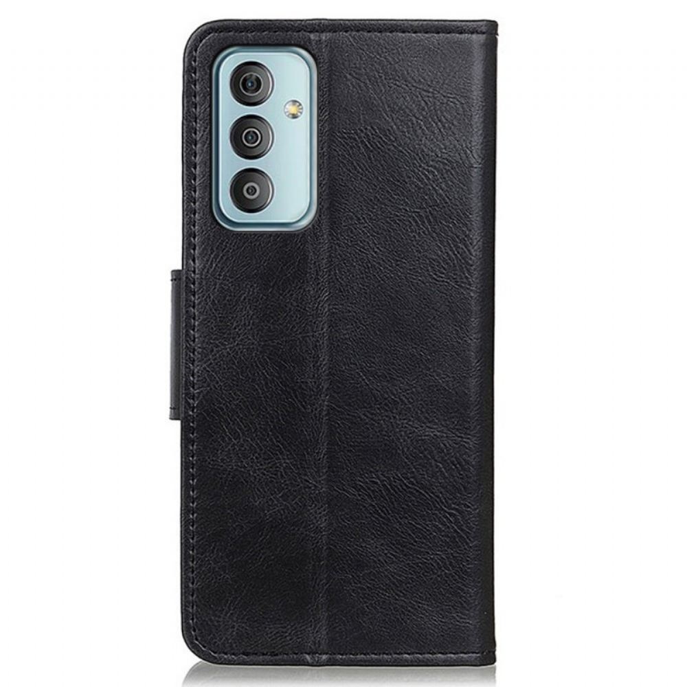 Kožené Pouzdro Na Samsung Galaxy M23 5G Oboustranná Spona S Koženým Efektem