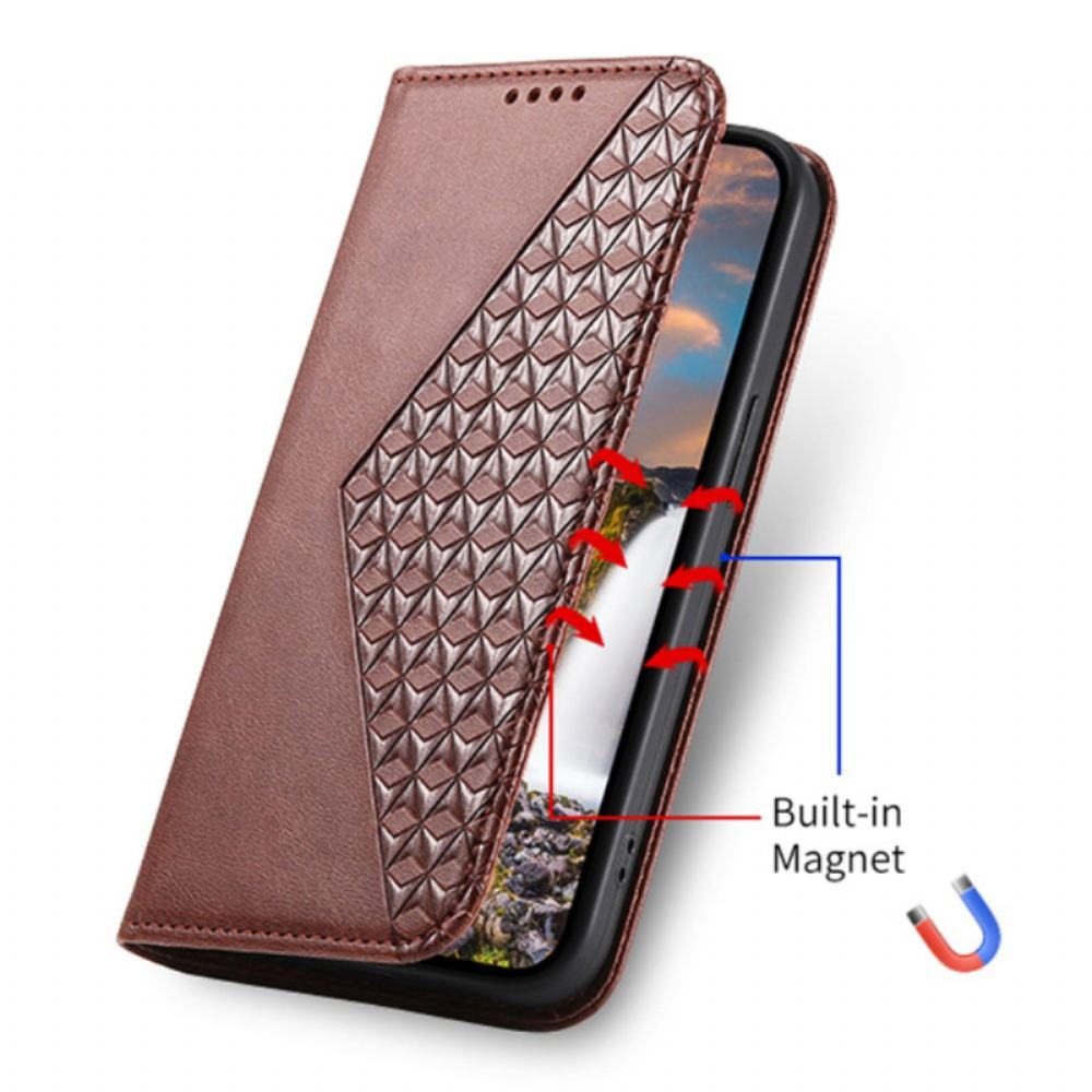 Kožené Pouzdro Folio Samsung Galaxy A15 Peněženka S 3d Diamantovým Potiskem