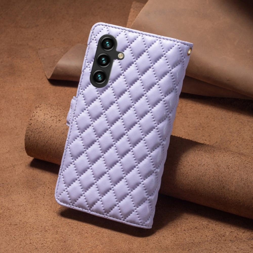 Kožený Kryt Na Samsung Galaxy A15 Prošívaná Binfen Barva