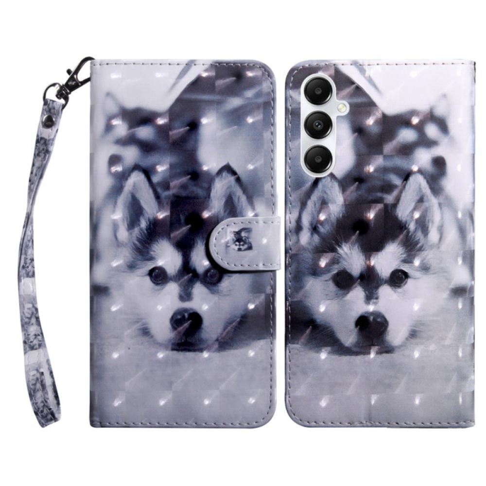 Kožený Kryt Samsung Galaxy A15 Husky S Popruhem