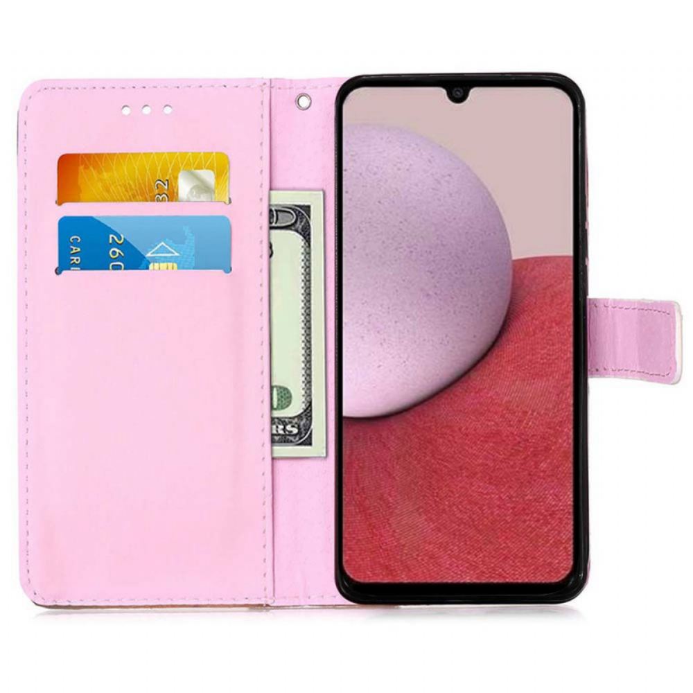 Kožený Kryt Samsung Galaxy A15 Panda S Popruhem