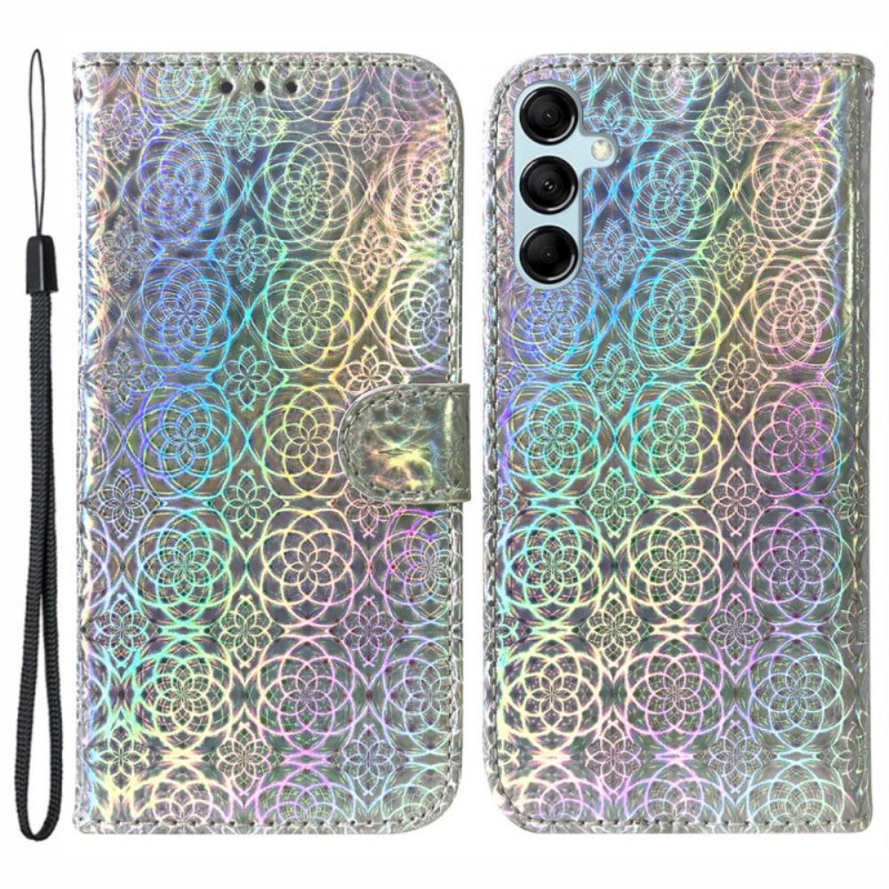 Kožený Kryt Samsung Galaxy A15 Strappy Disco Style