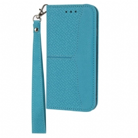 Kožený Kryt Samsung Galaxy A15 Strappy Woven Design