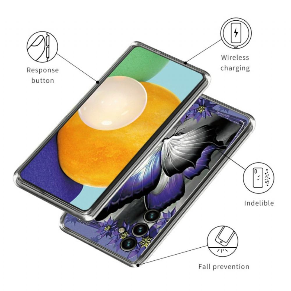 Kryt Samsung Galaxy A15 Fialový Motýl