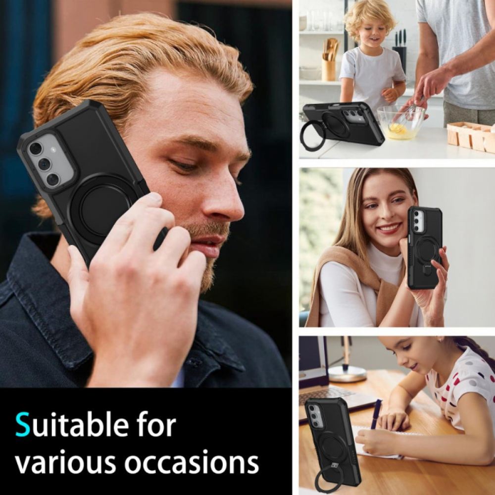Kryt Samsung Galaxy A15 Kryty Na Mobil Držák Prstenu S Kovovým Efektem 5g