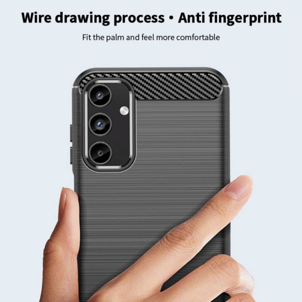 Kryt Samsung Galaxy A15 Mofi Kartáčované Uhlíkové Vlákno