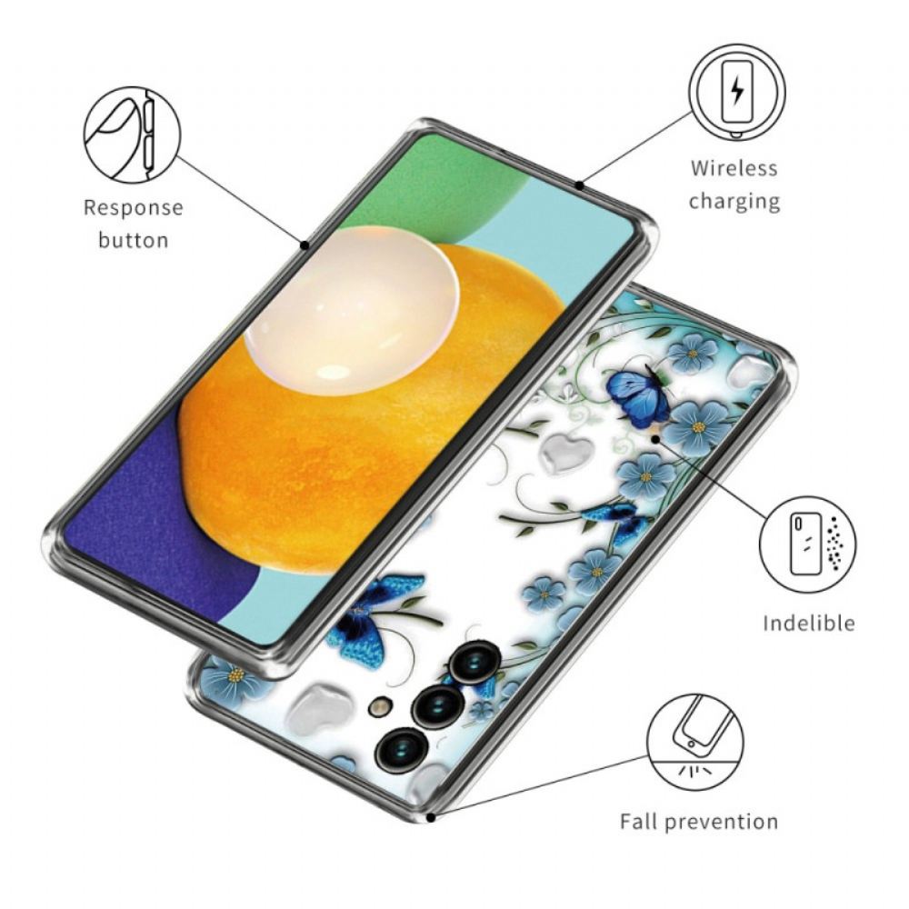 Kryt Samsung Galaxy A15 Motýli A Květiny