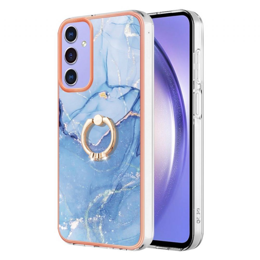 Kryt Samsung Galaxy A15 Podpěrný Kroužek Pro Mramorový Efekt