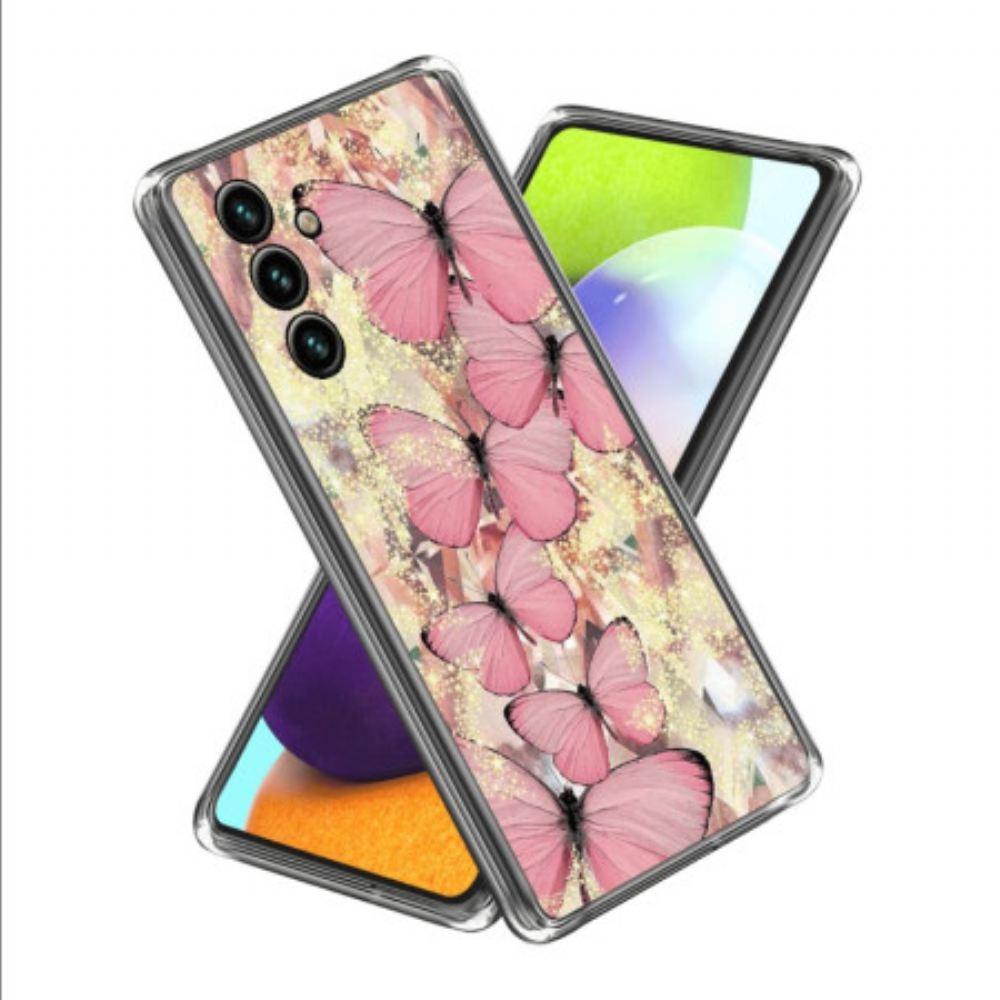 Kryt Samsung Galaxy A15 Růžoví Motýli