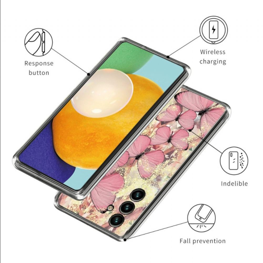 Kryt Samsung Galaxy A15 Růžoví Motýli