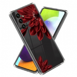 Kryt Samsung Galaxy A15 Červený Květ