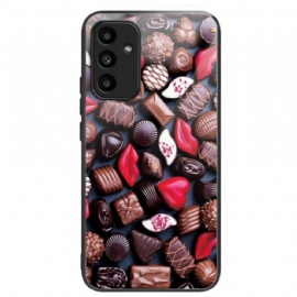 Kryt Samsung Galaxy A15 Čokoládové Tvrzené Sklo