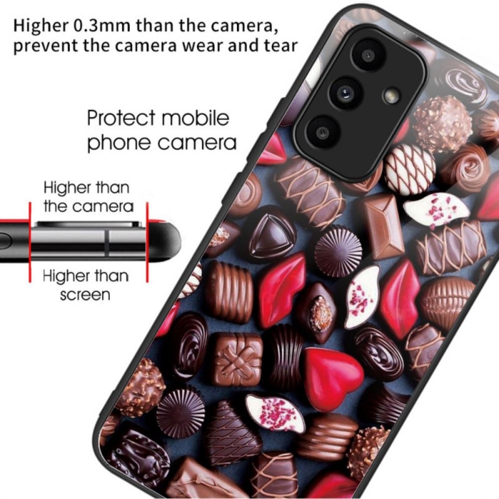 Kryt Samsung Galaxy A15 Čokoládové Tvrzené Sklo