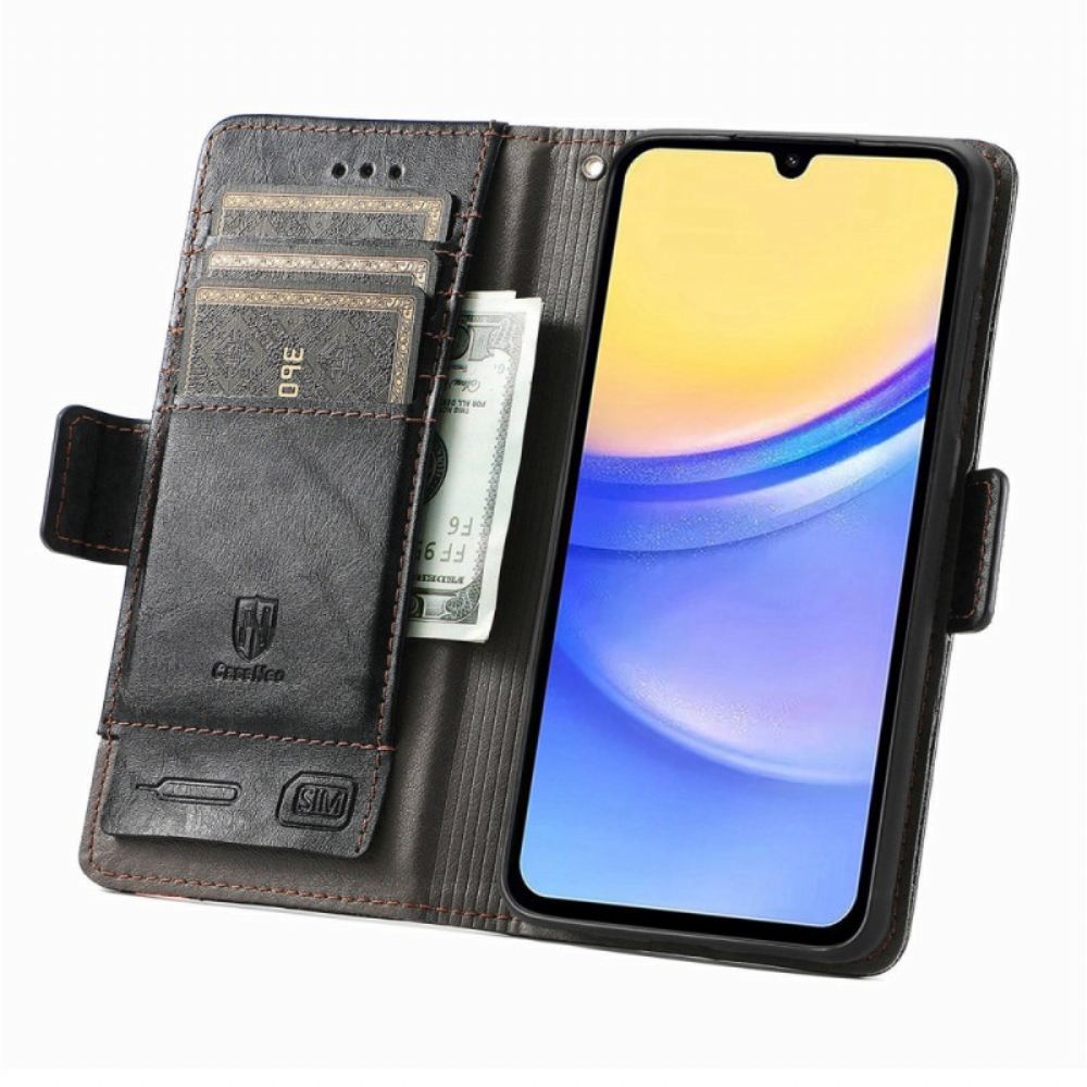 Peněženková Pouzdra Samsung Galaxy A15 Dvoutónové Blokování Rfid Caseneo