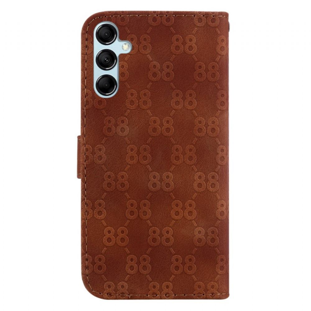 Peněženková Pouzdra Samsung Galaxy A15 Kryty Na Mobil Design 88 S Popruhem
