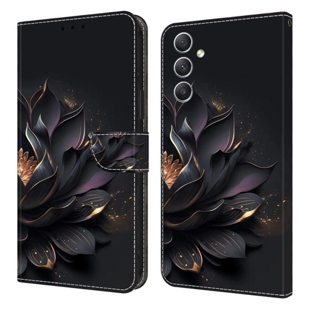 Peněženková Pouzdra Samsung Galaxy A15 Kryty Na Mobil Fialový Lotos
