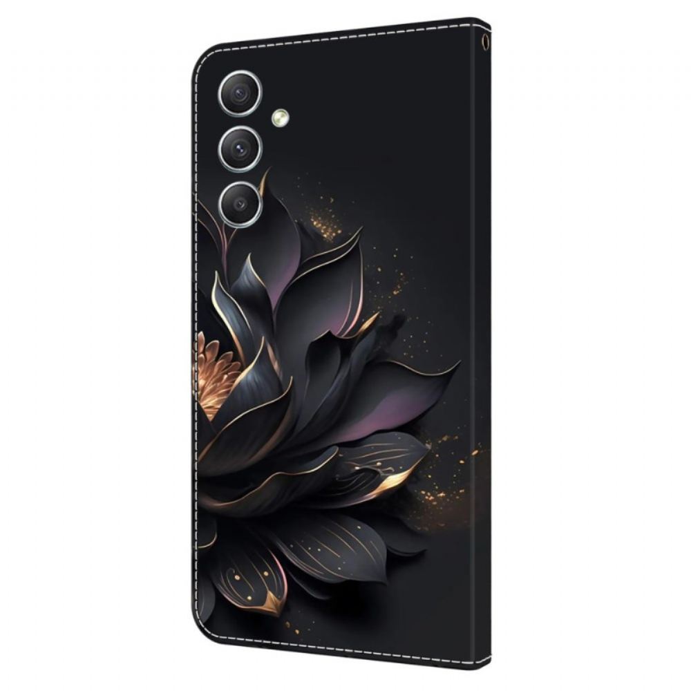 Peněženková Pouzdra Samsung Galaxy A15 Kryty Na Mobil Fialový Lotos