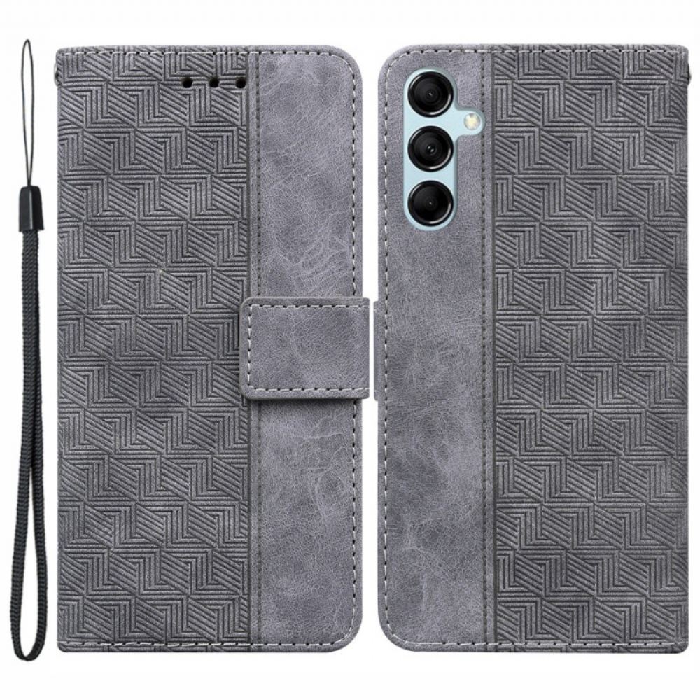 Peněženková Pouzdra Samsung Galaxy A15 Kryty Na Mobil Vzor Tkaného Popruhu