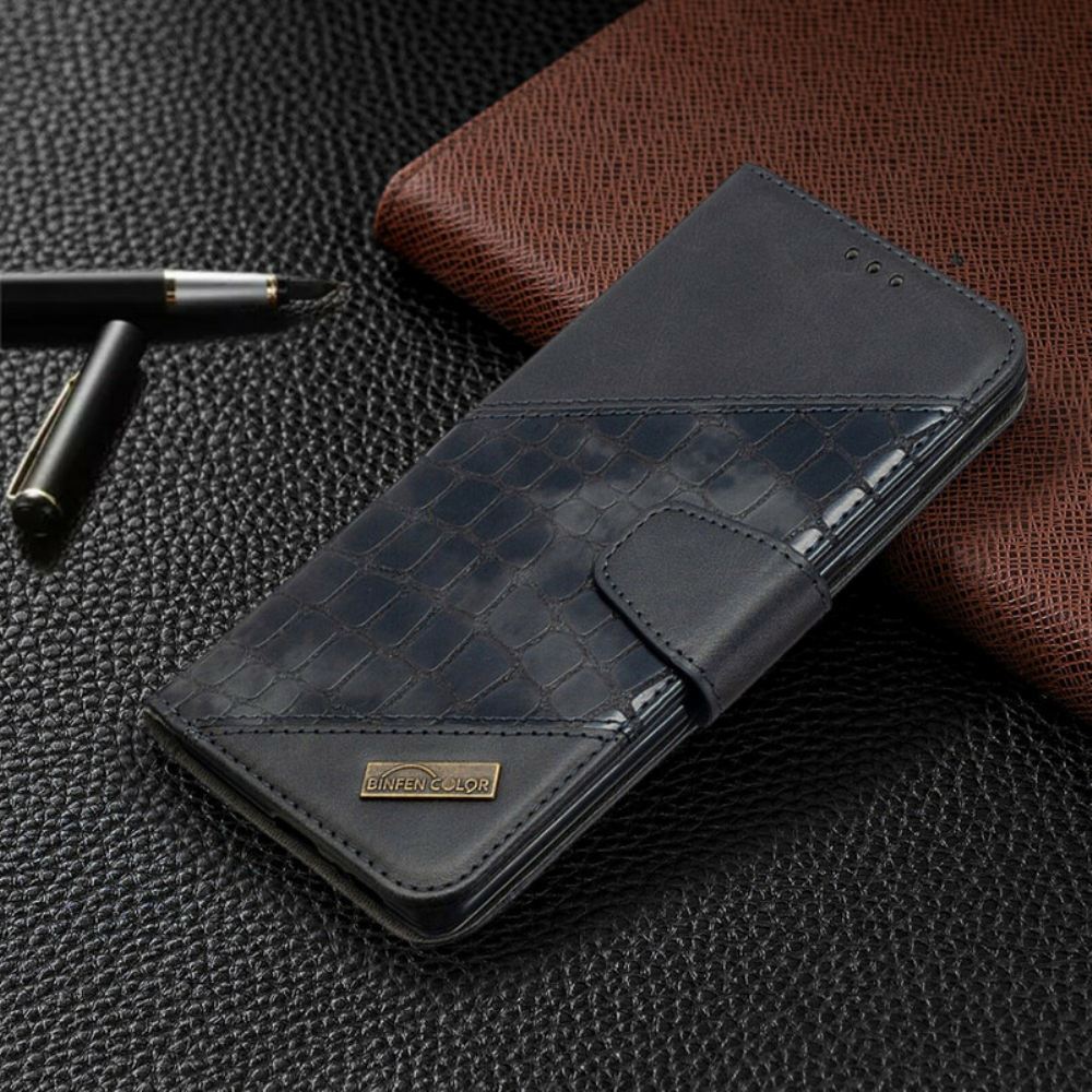 Flipové Pouzdro Na Samsung Galaxy S10 Lite Klasický Efekt Krokodýlí Kůže