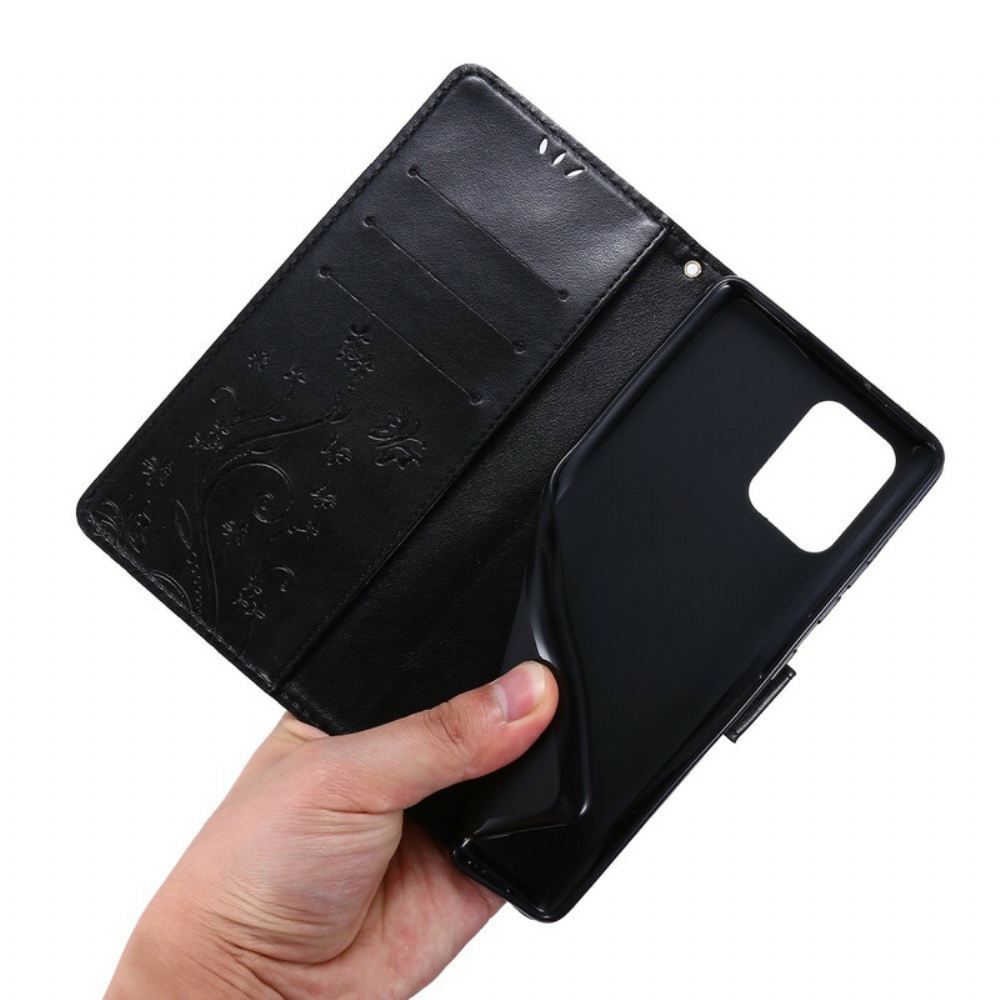 Flipové Pouzdro Na Samsung Galaxy S10 Lite Motýli A Květiny