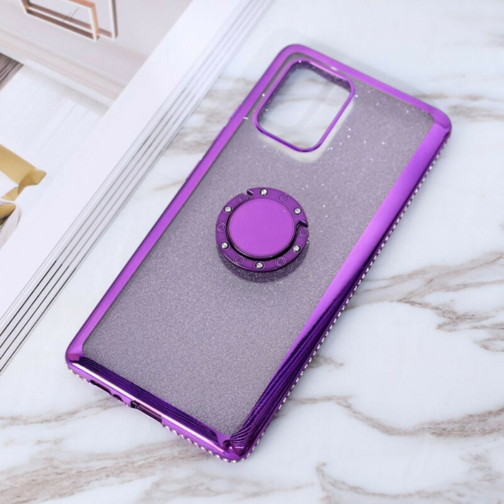 Kryt Na Samsung Galaxy S10 Lite Flitry A Podpora Diamantových Prstenů