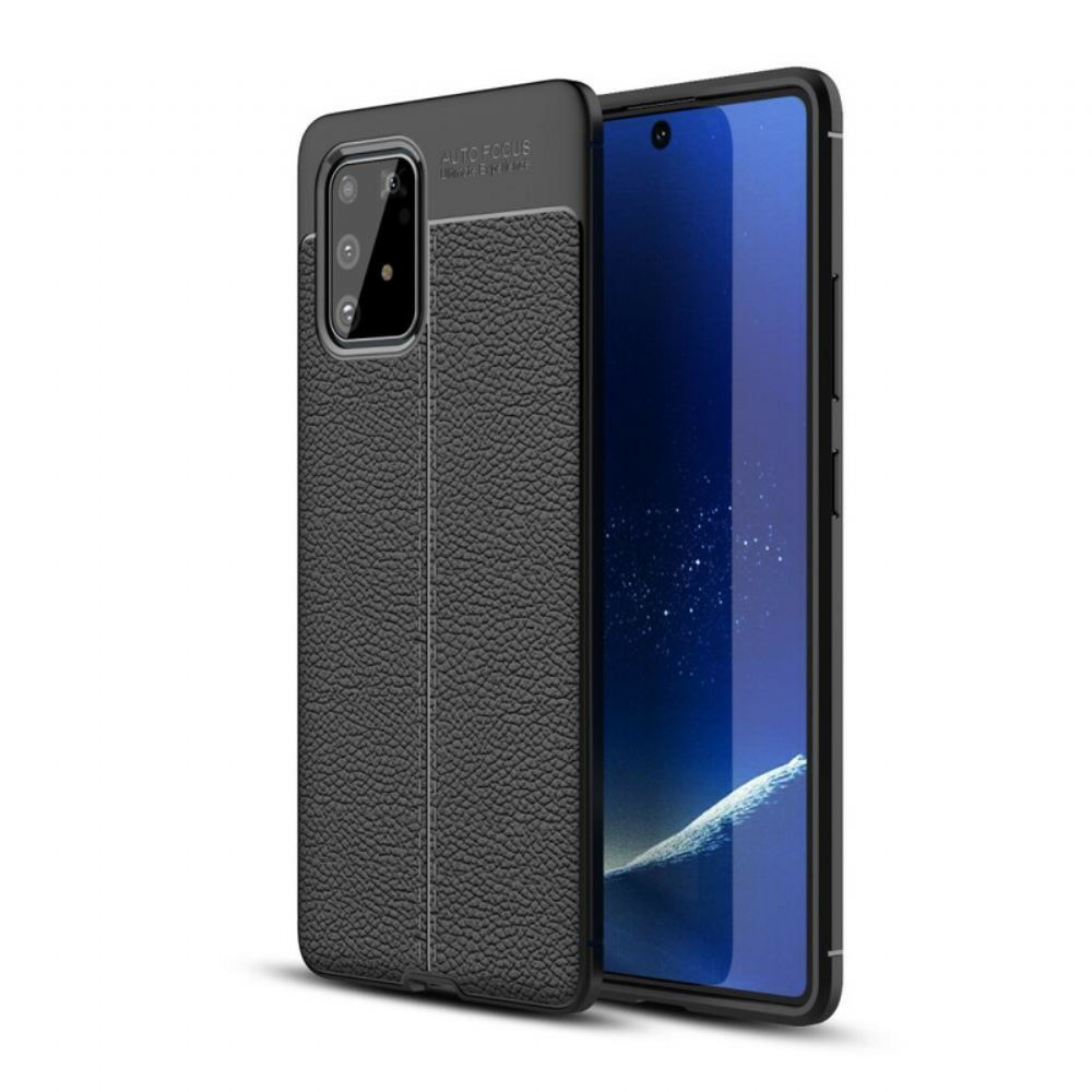 Kryty Na Mobil Na Samsung Galaxy S10 Lite Dvojitá Linie Litchi Kožený Efekt