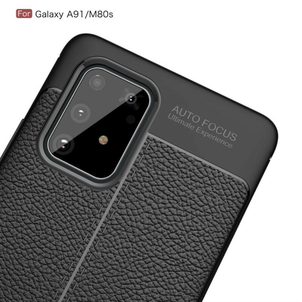 Kryty Na Mobil Na Samsung Galaxy S10 Lite Dvojitá Linie Litchi Kožený Efekt