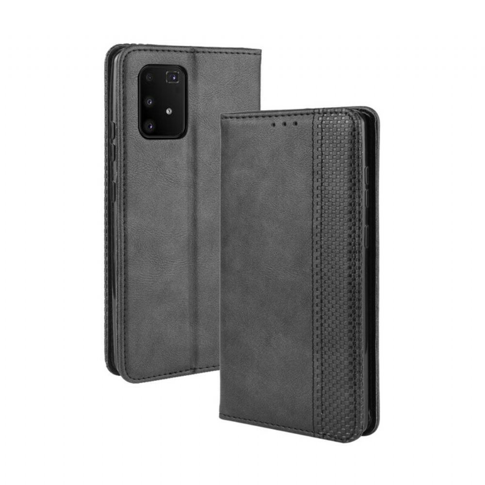 Kryty Na Mobil Na Samsung Galaxy S10 Lite Flipové Pouzdro Stylizovaný Vintage Kožený Efekt