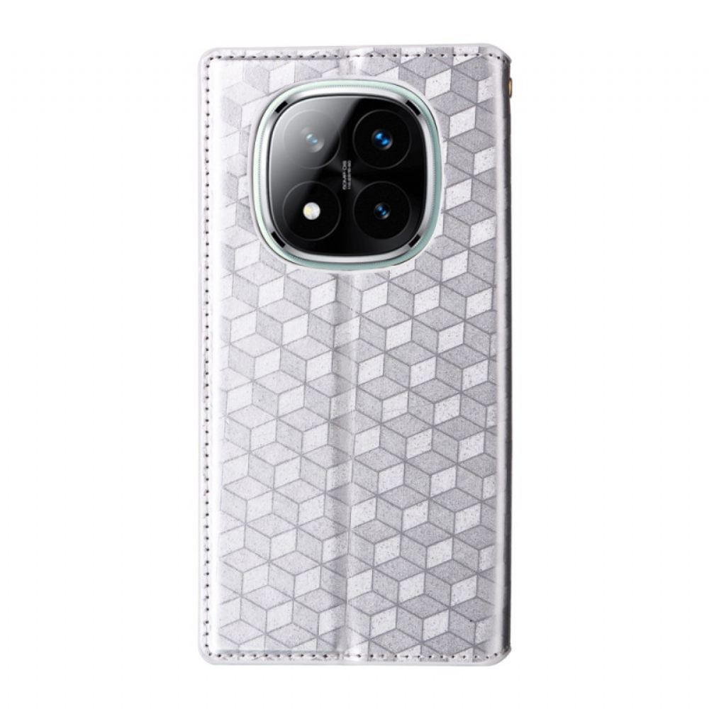 Kožené Pouzdro Folio Xiaomi Redmi Note 14 Pro Plus 5g Lesklý 3d Vzor