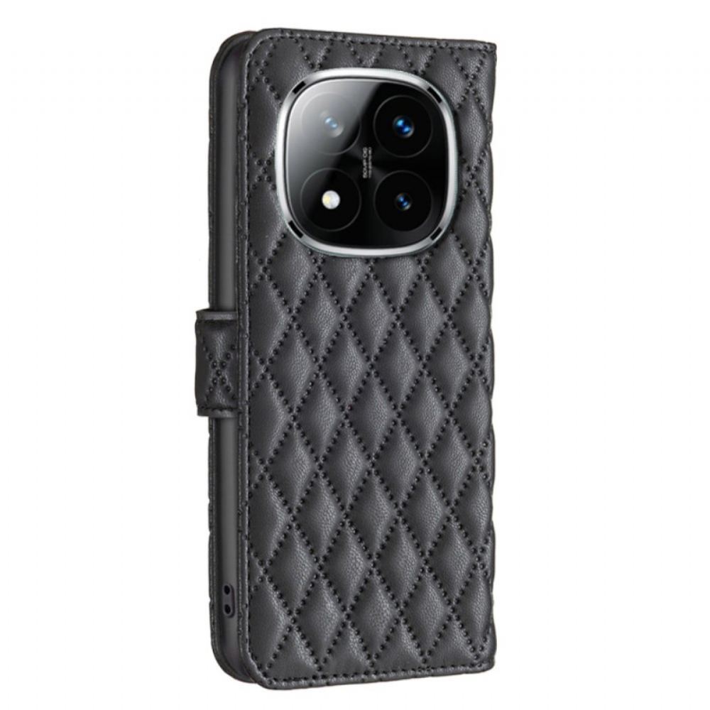 Kožený Kryt Na Xiaomi Redmi Note 14 Pro Plus 5g Klasické Prošívání