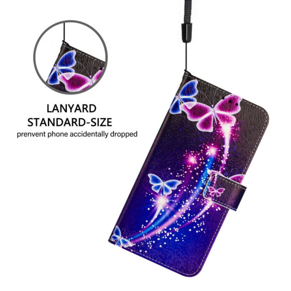 Kožený Kryt Na Xiaomi Redmi Note 14 Pro Plus 5g Slavnostní Vzor Motýlů