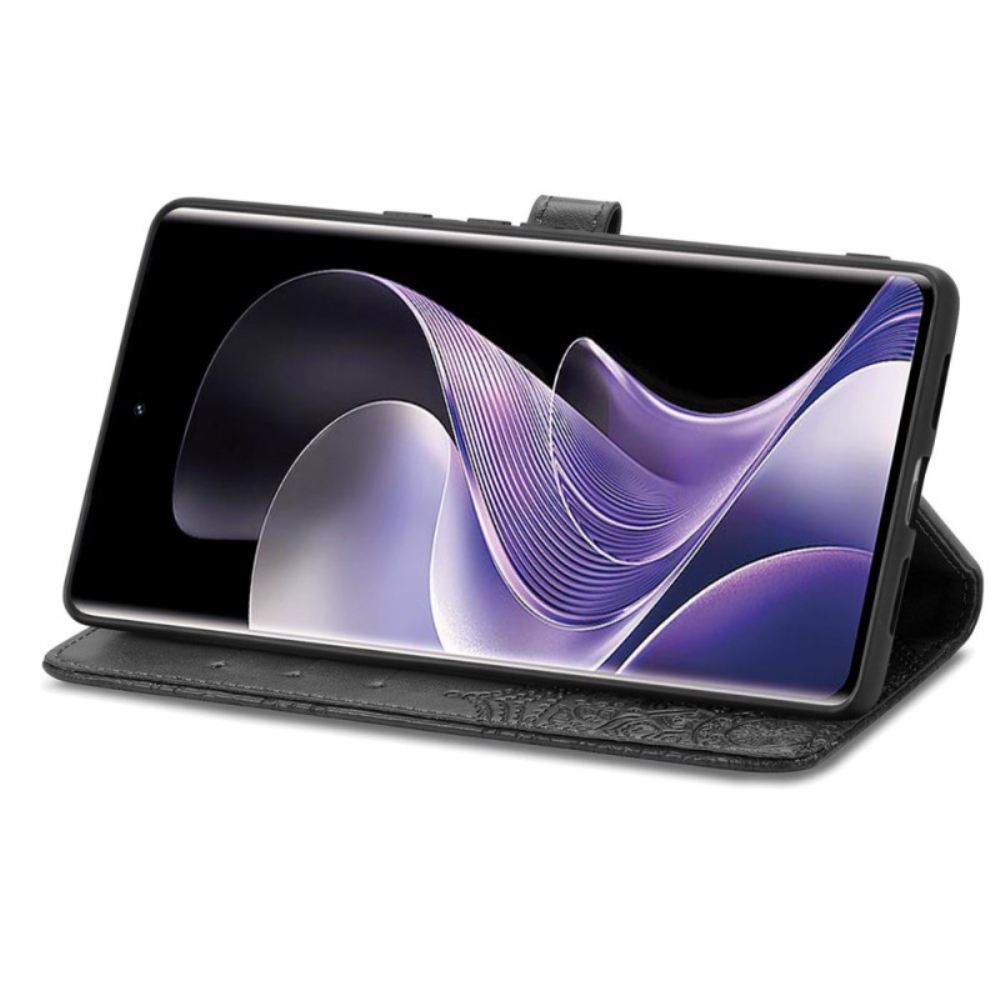 Kožený Kryt Xiaomi Redmi Note 14 Pro Plus 5g Barokní Mandala