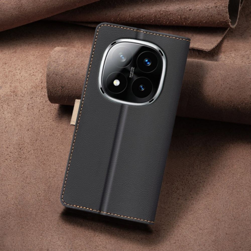 Kožený Kryt Xiaomi Redmi Note 14 Pro Plus 5g Binfen Color Dvoubarevný Vzor