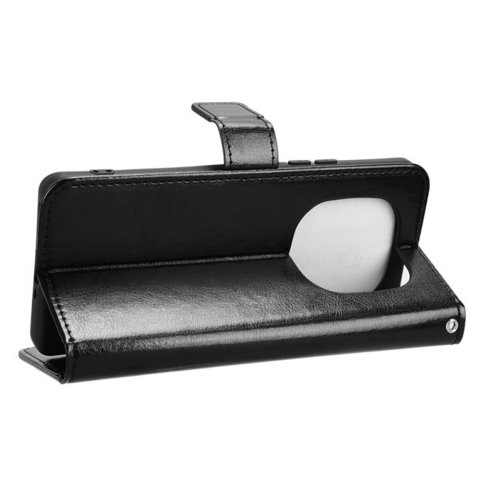 Kožený Kryt Xiaomi Redmi Note 14 Pro Plus 5g Křiklavá Umělá Kůže