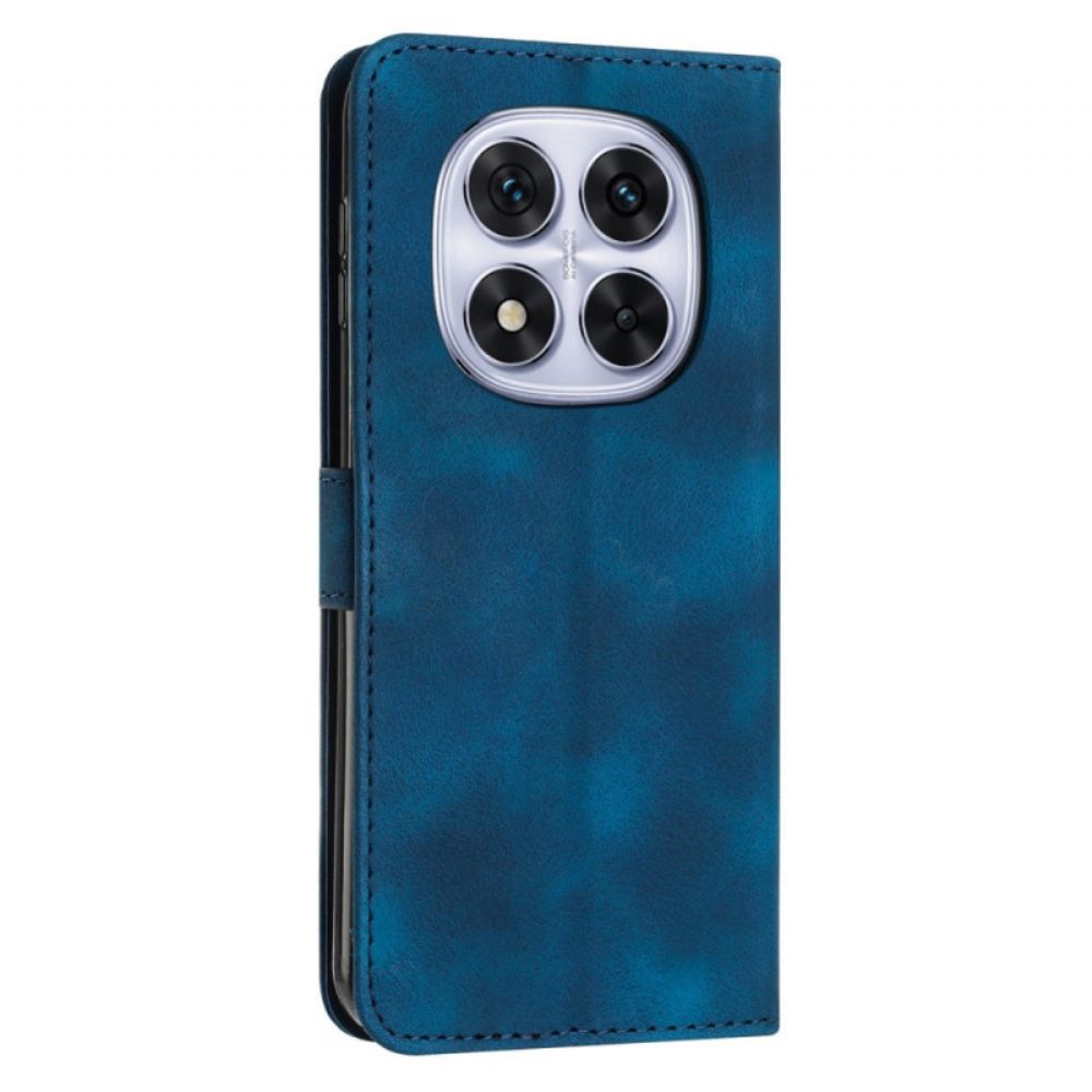 Kožený Kryt Xiaomi Redmi Note 14 Pro Plus 5g Linky S Efektem Semiše