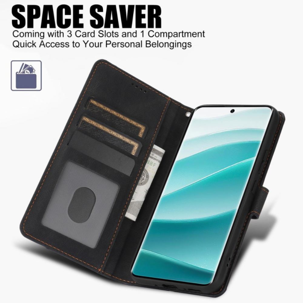 Kožený Kryt Xiaomi Redmi Note 14 Pro Plus 5g S Peněženkou A Stojánkem