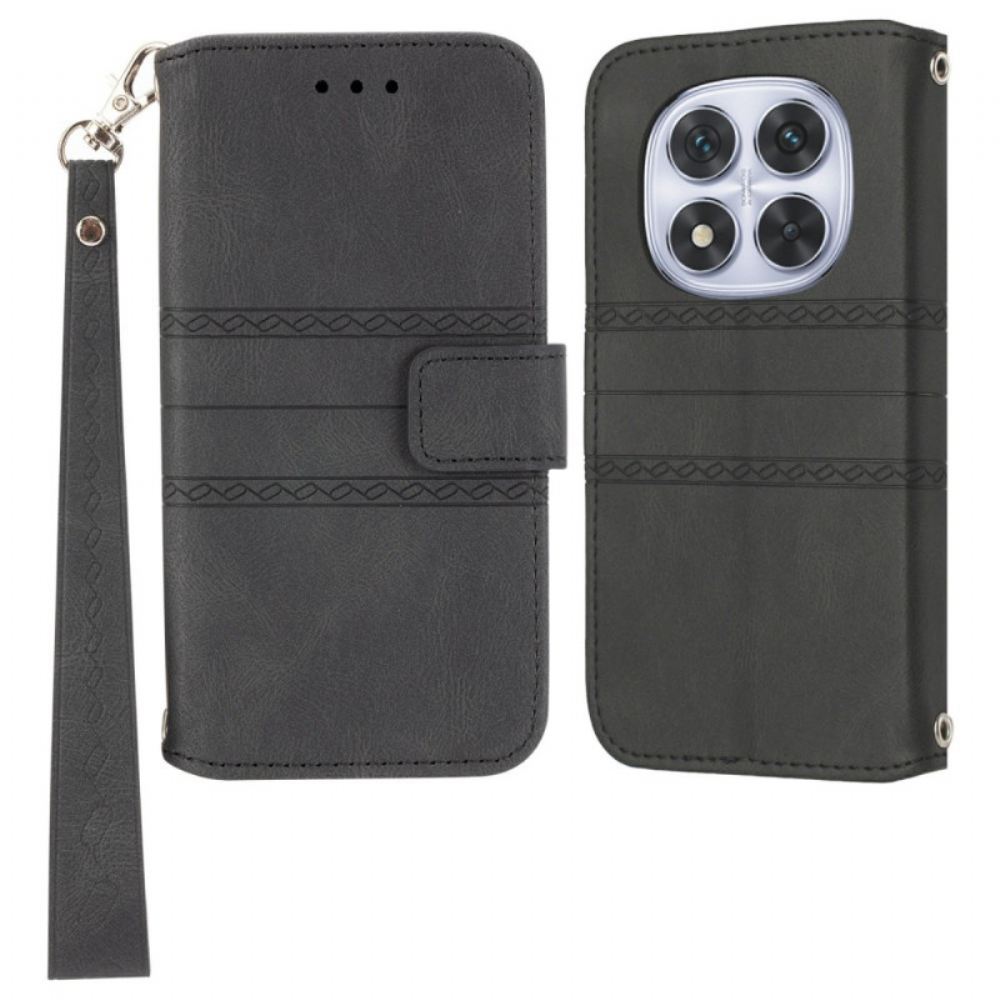 Kožený Kryt Xiaomi Redmi Note 14 Pro Plus 5g Vlys A Pásek