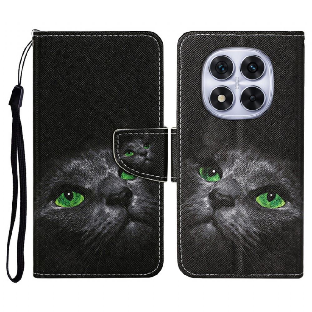 Kožený Kryt Xiaomi Redmi Note 14 Pro Plus 5g Černá Kočka