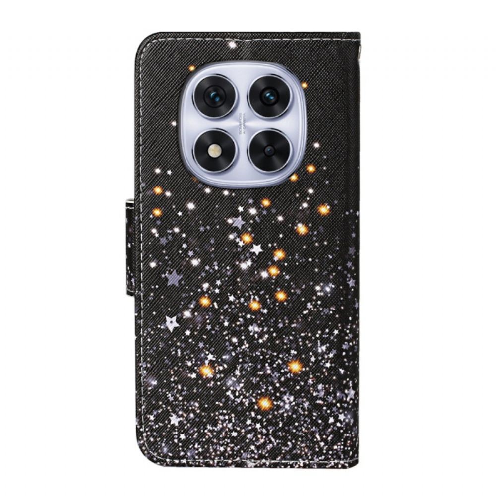 Kožený Kryt Xiaomi Redmi Note 14 Pro Plus 5g Černý Pentagram