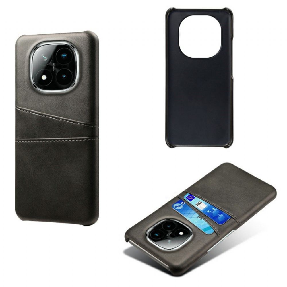 Kryt Na Xiaomi Redmi Note 14 Pro Plus 5g Pouzdro Na Karty S Koženým Efektem