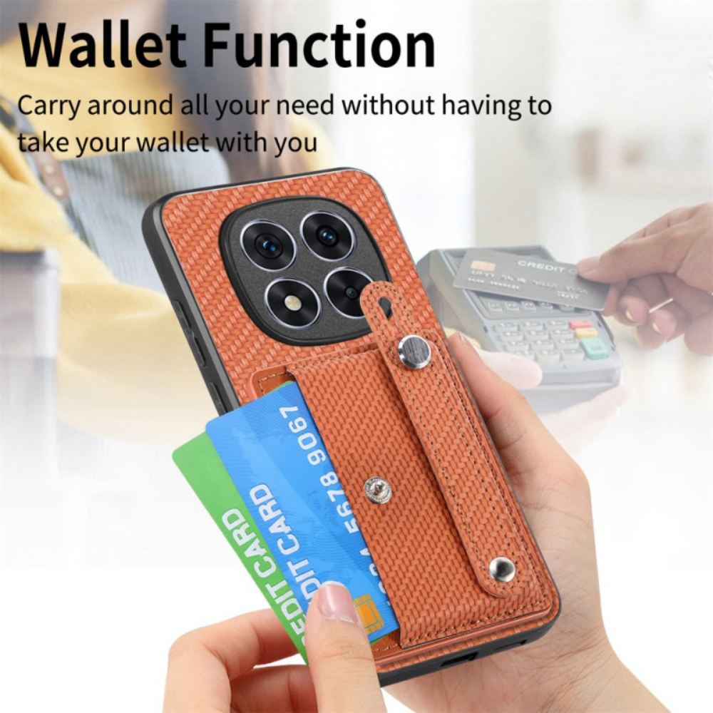 Kryt Na Xiaomi Redmi Note 14 Pro Plus 5g S Pouzdrem Na Karty A Manuálním Popruhem