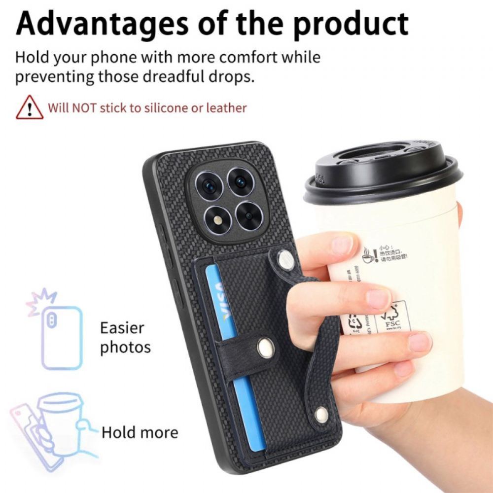 Kryt Na Xiaomi Redmi Note 14 Pro Plus 5g S Pouzdrem Na Karty A Manuálním Popruhem