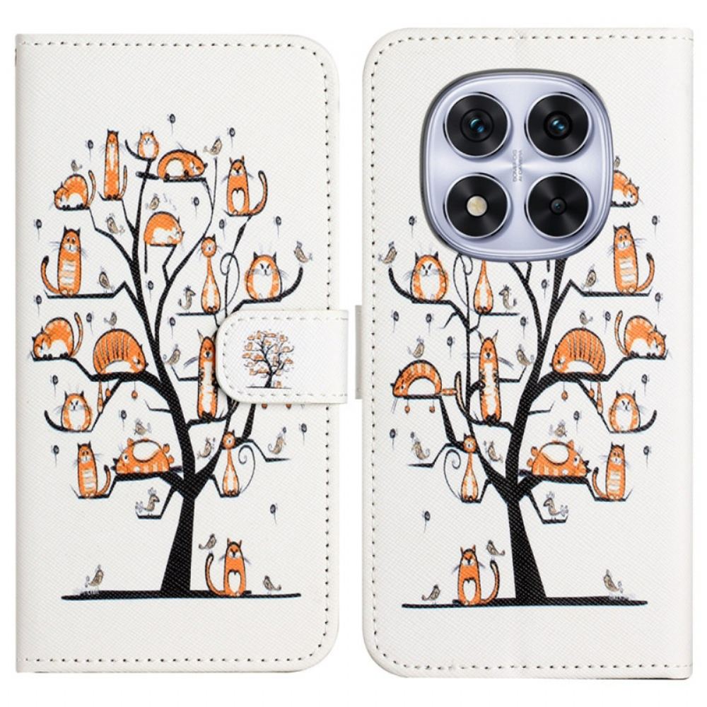 Peněženková Pouzdra Xiaomi Redmi Note 14 Pro Plus 5g Kočka Na Stromě