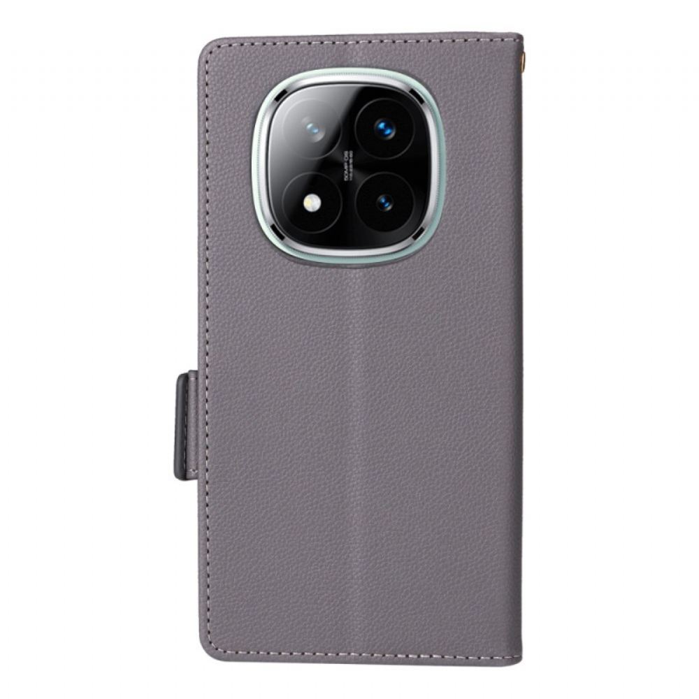 Peněženková Pouzdra Xiaomi Redmi Note 14 Pro Plus 5g Kryty Na Mobil Texturovaný Povrch S Páskem